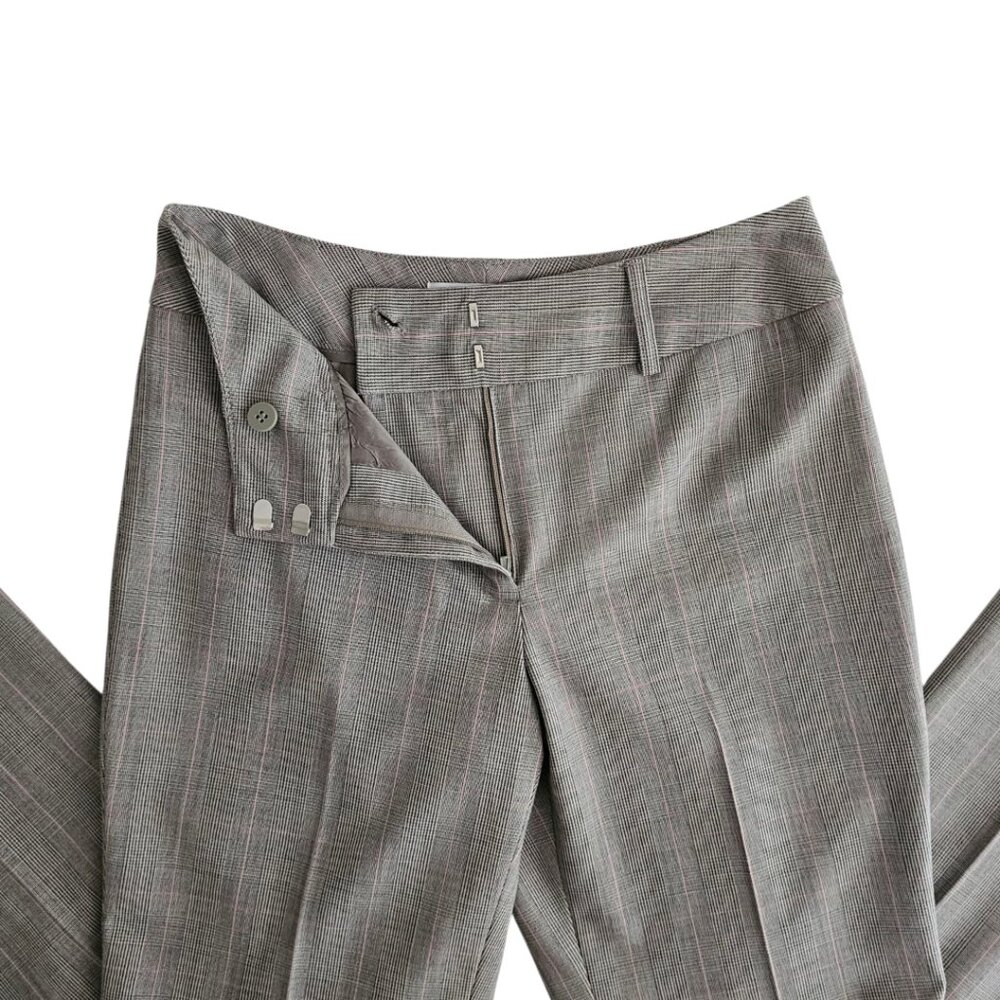 Petite Sophisticate Fully Lined Glen Plaid Dress Slacks | EUC | 2P | Gray Pink - Picture 10 of 15